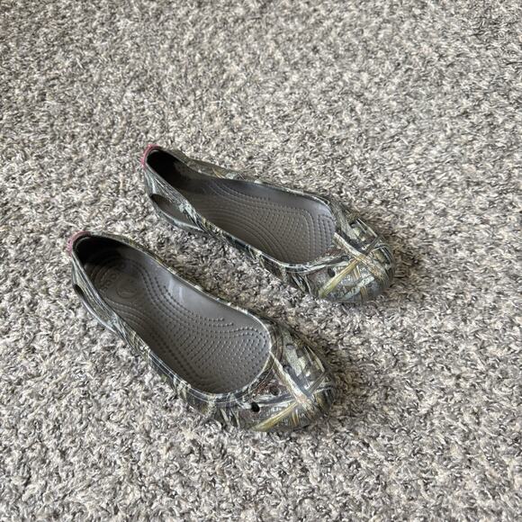 Crocs Kadee Realtree flat Women's Size 7 Camouflage Shoe EUC - Picture 3 of 7